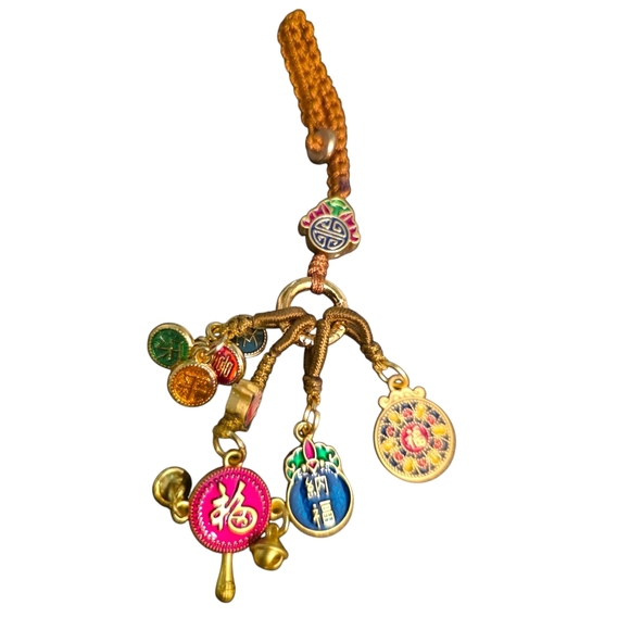 Gold and Pink Key & Card Holder Accessory - Picture 1 of 3
